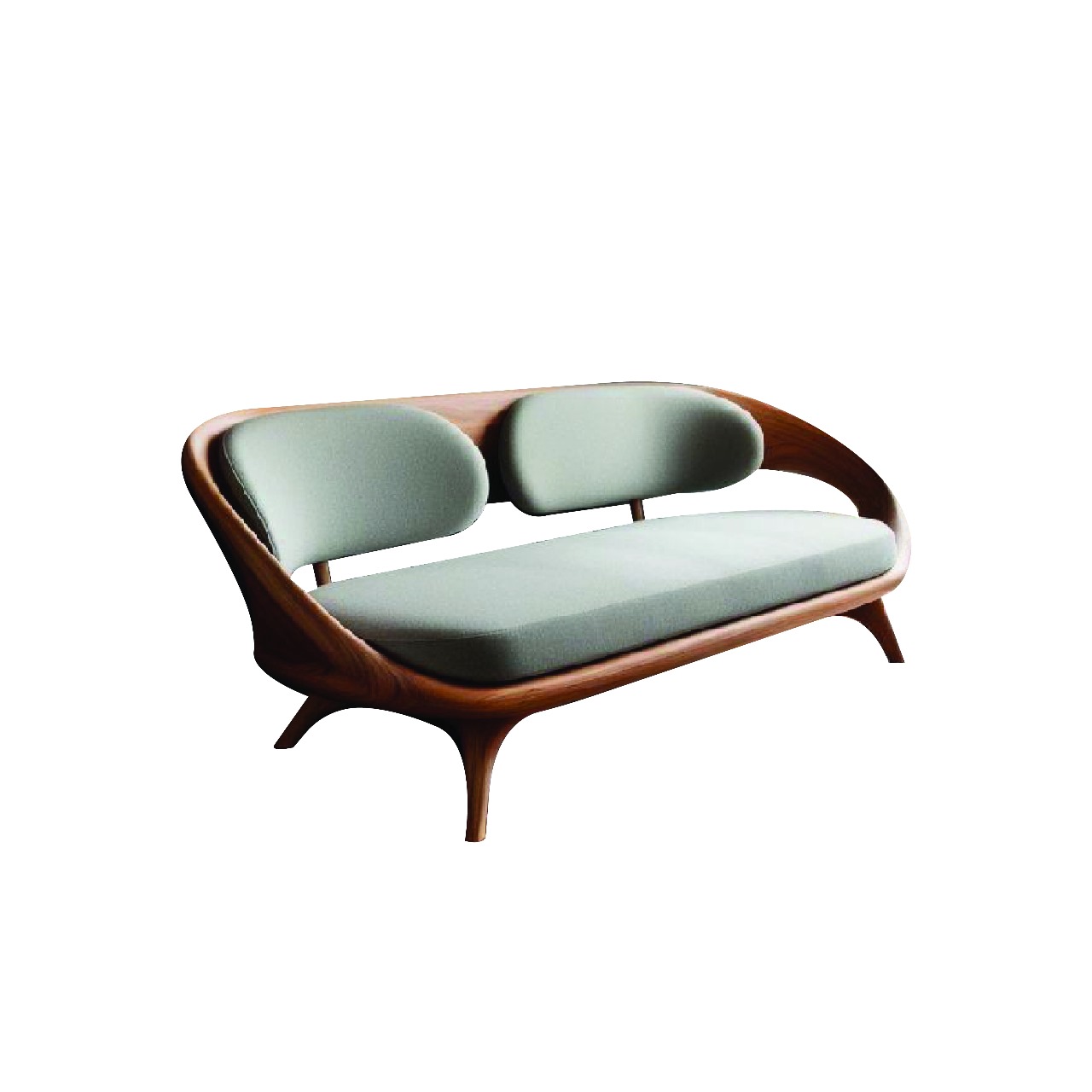 natural wooden couch