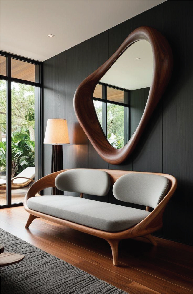 Mid-century Organic Modern Sofa - Image 2